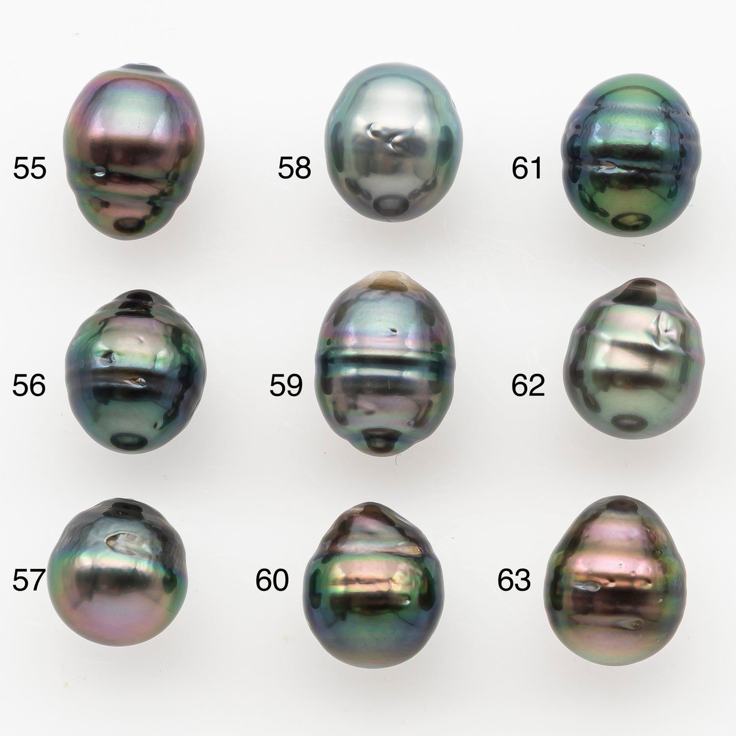 9-10mm Tahitian Pearl, Loose Undrilled with High Luster and Minor Blemishes for Jewelry Making, SKU # 3029TH