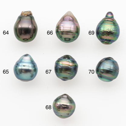 9-10mm Tahitian Pearl, Loose Undrilled with High Luster and Minor Blemishes for Jewelry Making, SKU # 3029TH