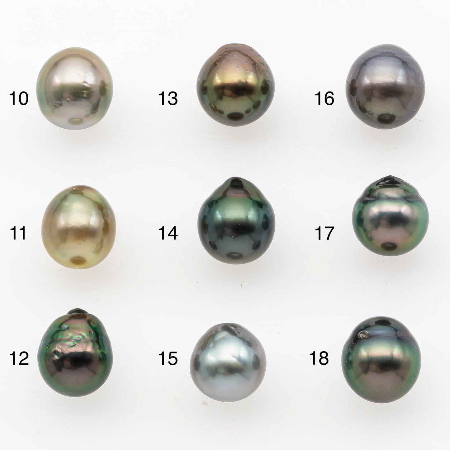 8-9mm Tahitian Pearl, Loose Undrilled with High Luster and Minor Blemishes for Jewelry Making, SKU # 3030TH
