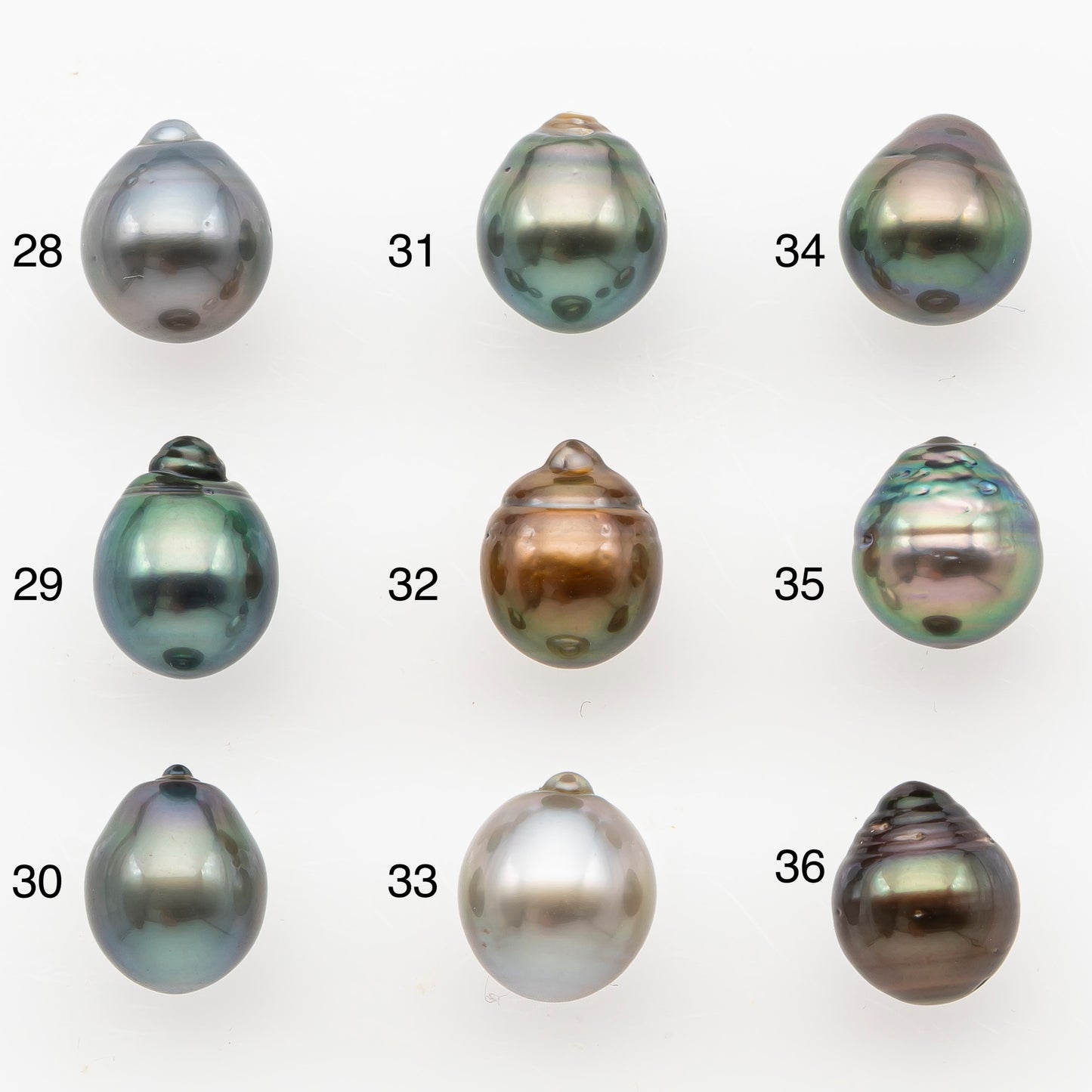 8-9mm Tahitian Pearl, Loose Undrilled with High Luster and Minor Blemishes for Jewelry Making, SKU # 3030TH