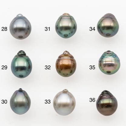 8-9mm Tahitian Pearl, Loose Undrilled with High Luster and Minor Blemishes for Jewelry Making, SKU # 3030TH
