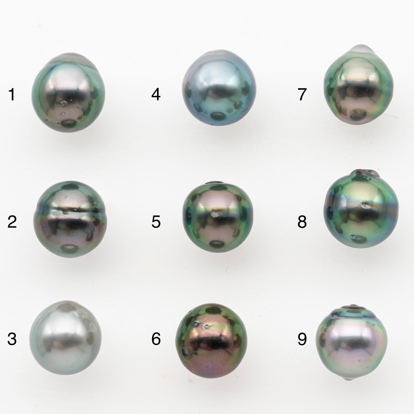 8-9mm Tahitian Pearl, Loose Undrilled with High Luster and Minor Blemishes for Jewelry Making, SKU # 3032TH