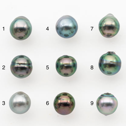 8-9mm Tahitian Pearl, Loose Undrilled with High Luster and Minor Blemishes for Jewelry Making, SKU # 3032TH