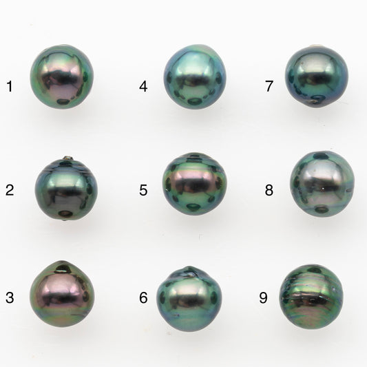 8-9mm Tahitian Pearl, Loose Undrilled with High Luster and Minor Blemishes for Jewelry Making, SKU # 3033TH