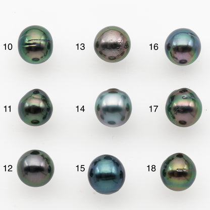 8-9mm Tahitian Pearl, Loose Undrilled with High Luster and Minor Blemishes for Jewelry Making, SKU # 3033TH