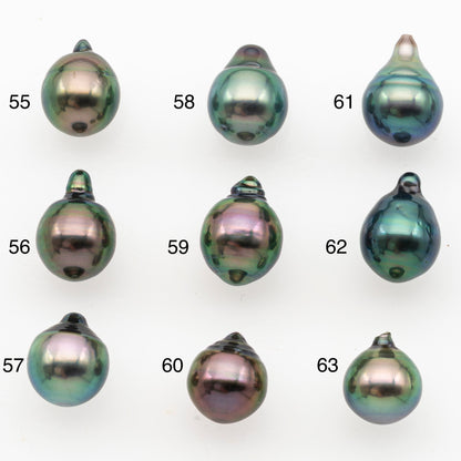 8-9mm Tahitian Pearl, Loose Undrilled with High Luster and Minor Blemishes for Jewelry Making, SKU # 3033TH