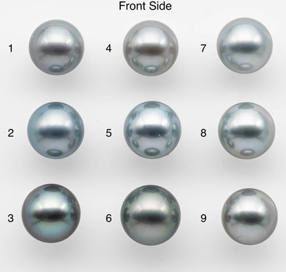 11-12mm High Quality Tahitian Pearl in Gray Natural Color and Very Nice Luster, Single Piece Loose Undrilled for Making Jewelry SKU # 2145TH