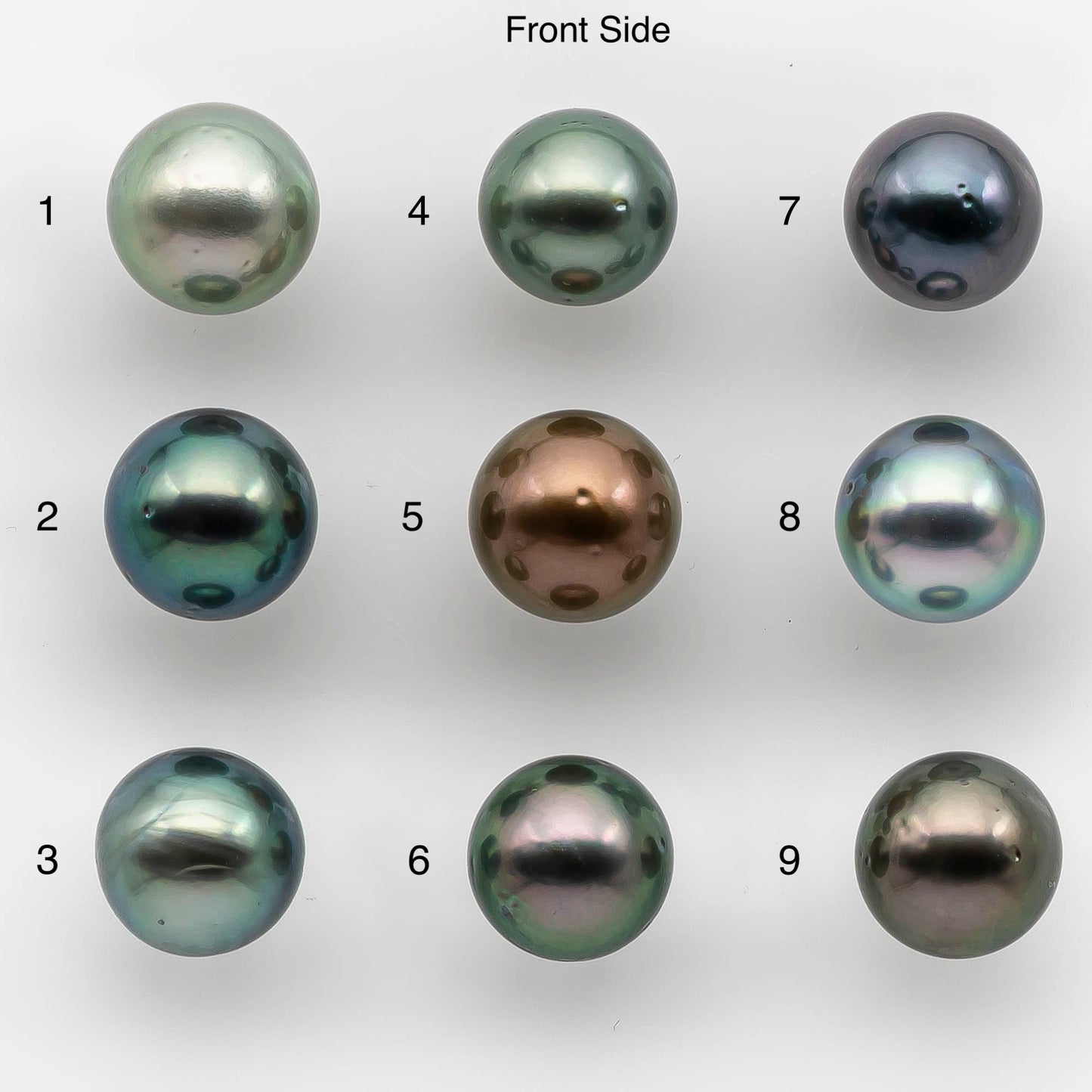 10-11mm Colorful Tahitian Pearl Single Piece Round in Natural Color and High Luster with Minor Blemishes, Loose Undrilled, SKU # 2146TH