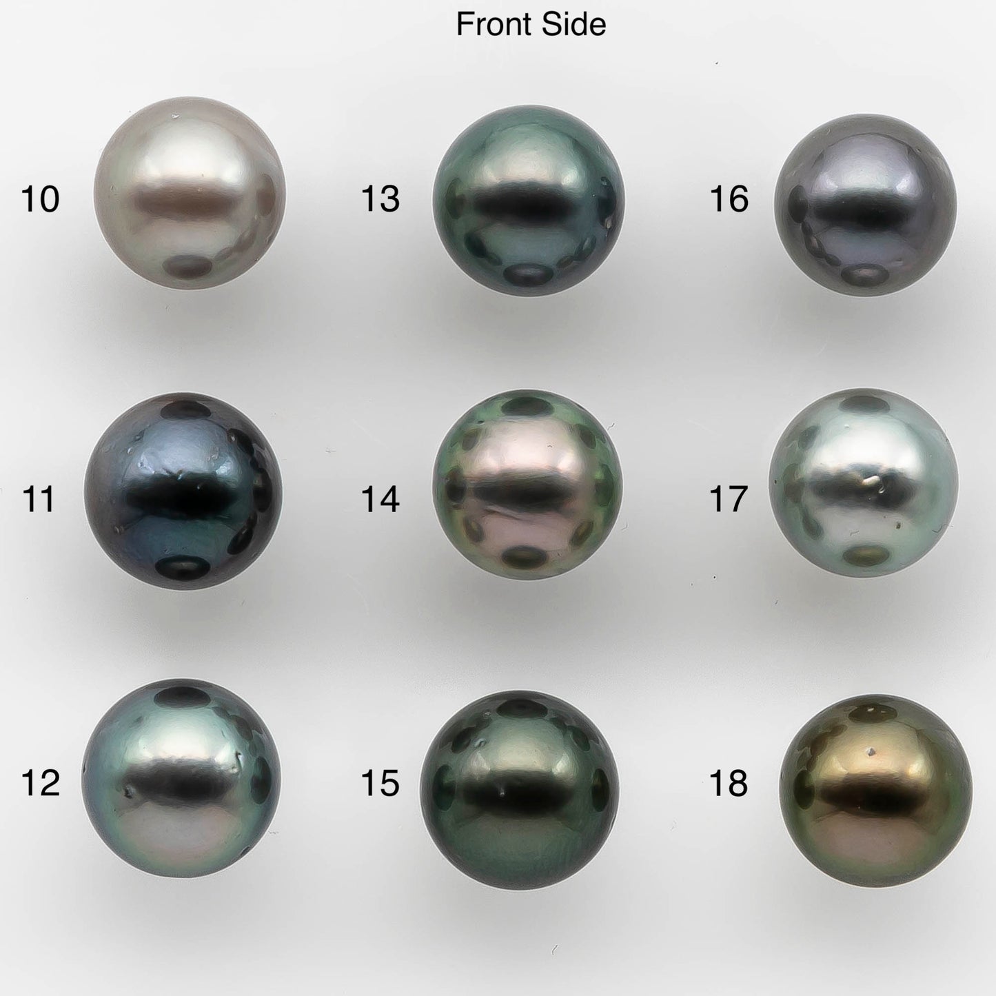 10-11mm Colorful Tahitian Pearl Single Piece Round in Natural Color and High Luster with Minor Blemishes, Loose Undrilled, SKU # 2146TH