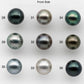 10-11mm Colorful Tahitian Pearl Single Piece Round in Natural Color and High Luster with Minor Blemishes, Loose Undrilled, SKU # 2146TH