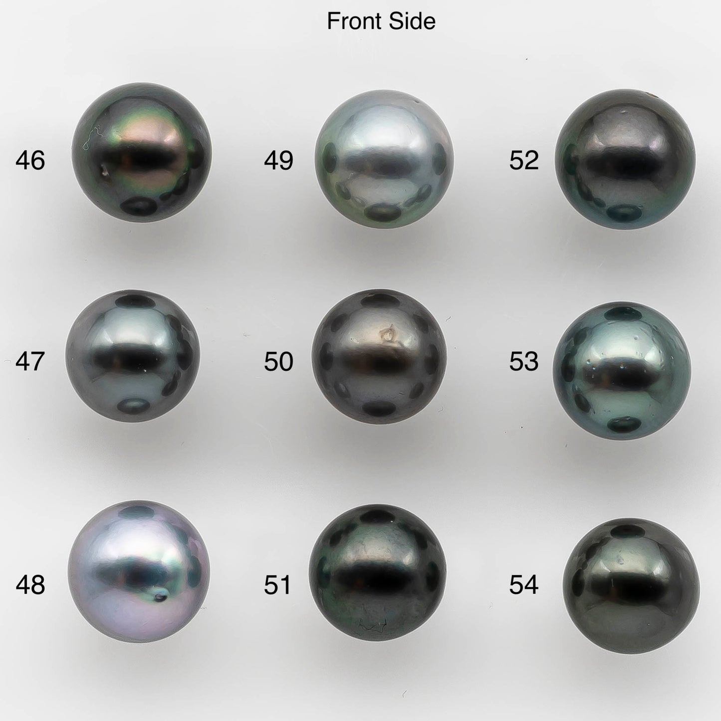 10-11mm Colorful Tahitian Pearl Single Piece Round in Natural Color and High Luster with Minor Blemishes, Loose Undrilled, SKU # 2146TH