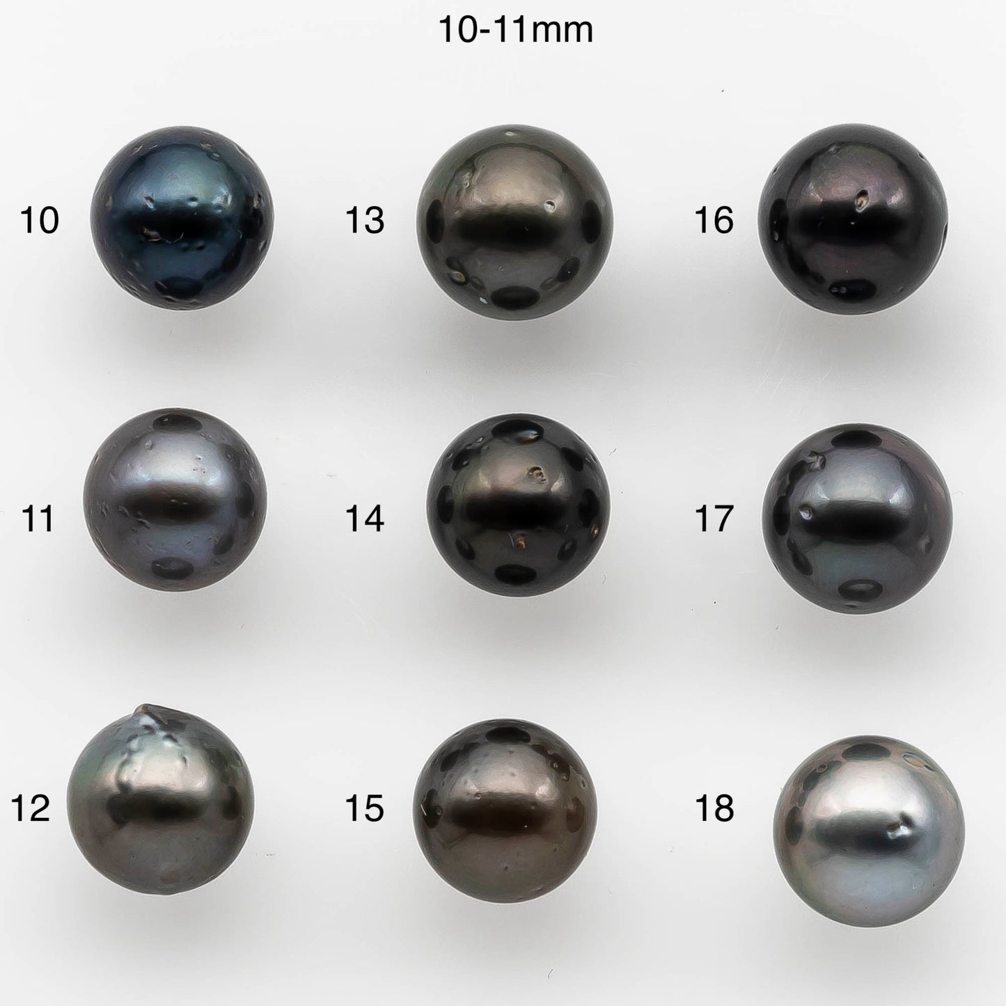 9-14mm Tahitian Pearl Round with High Luster and Natural Color with Blemishes, Loose Single Piece Undrilled, SKU # 2149TH