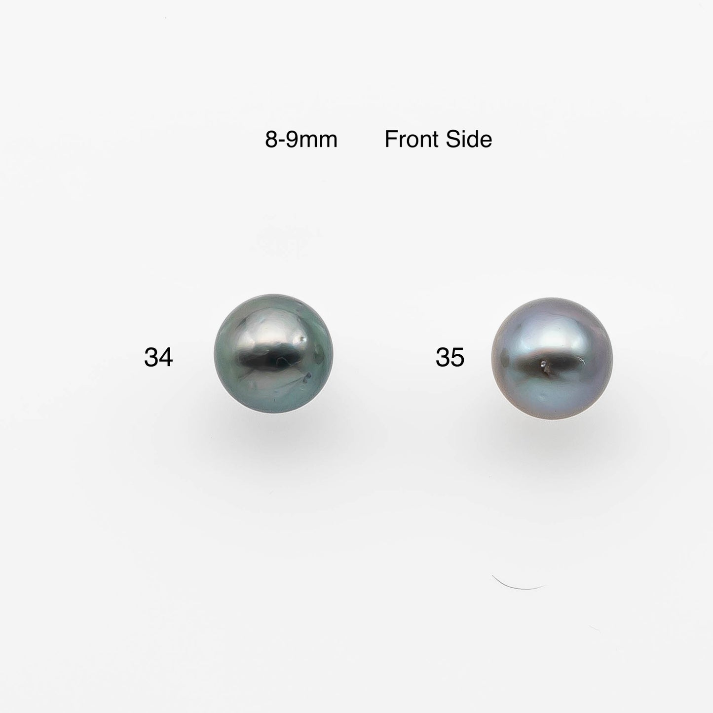 8-10mm Tahitian Pearl Round with High Luster and Natural Color with Minor Blemishes, Loose Single Piece Undrilled, SKU # 2150TH