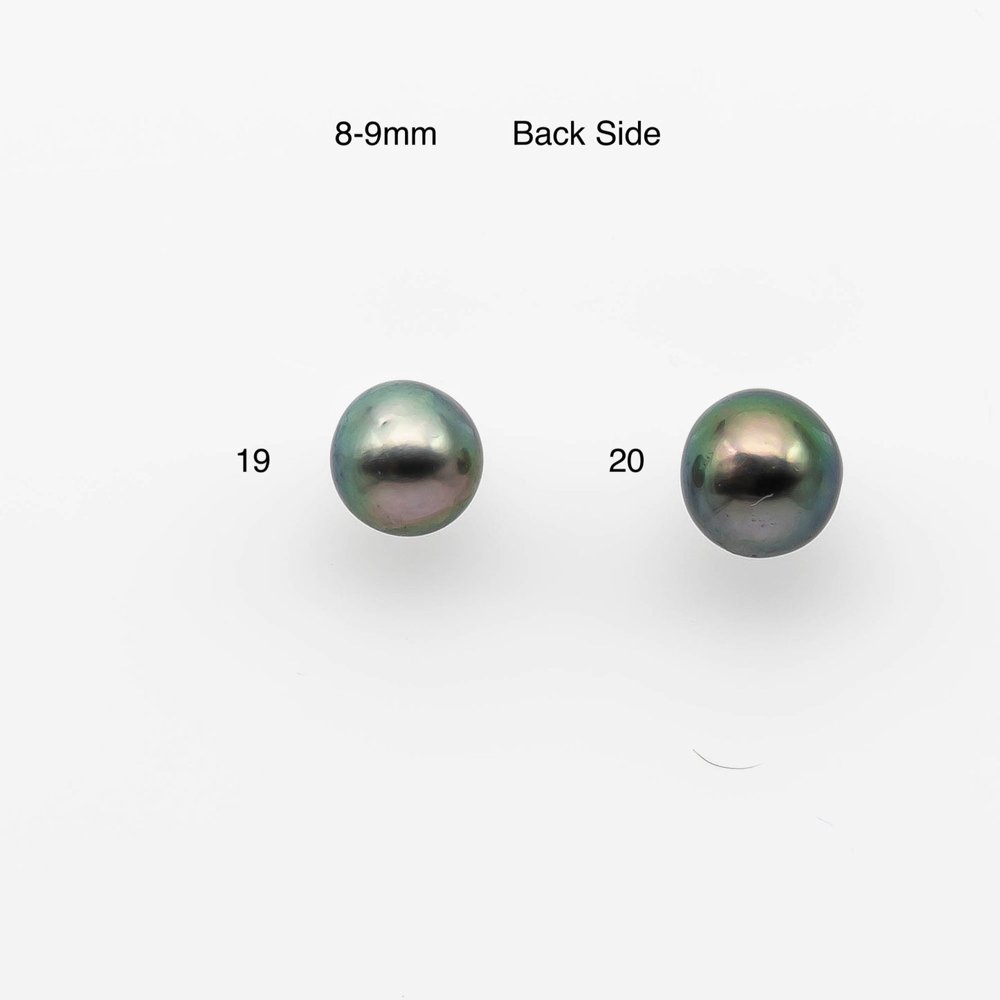 8-10mm Tahitian Pearl with High Luster and Natural Color in Silver Blue with Minor Blemishes, Loose Single Piece Undrilled, SKU # 2151TH