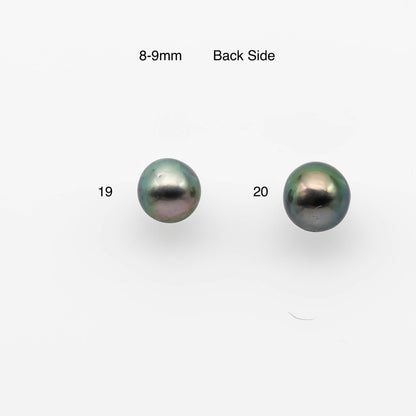 8-10mm Tahitian Pearl with High Luster and Natural Color in Silver Blue with Minor Blemishes, Loose Single Piece Undrilled, SKU # 2151TH