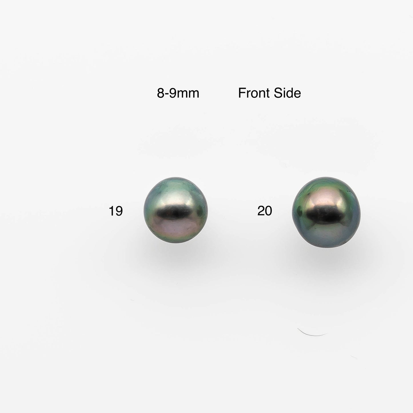 8-10mm Tahitian Pearl with High Luster and Natural Color in Silver Blue with Minor Blemishes, Loose Single Piece Undrilled, SKU # 2151TH