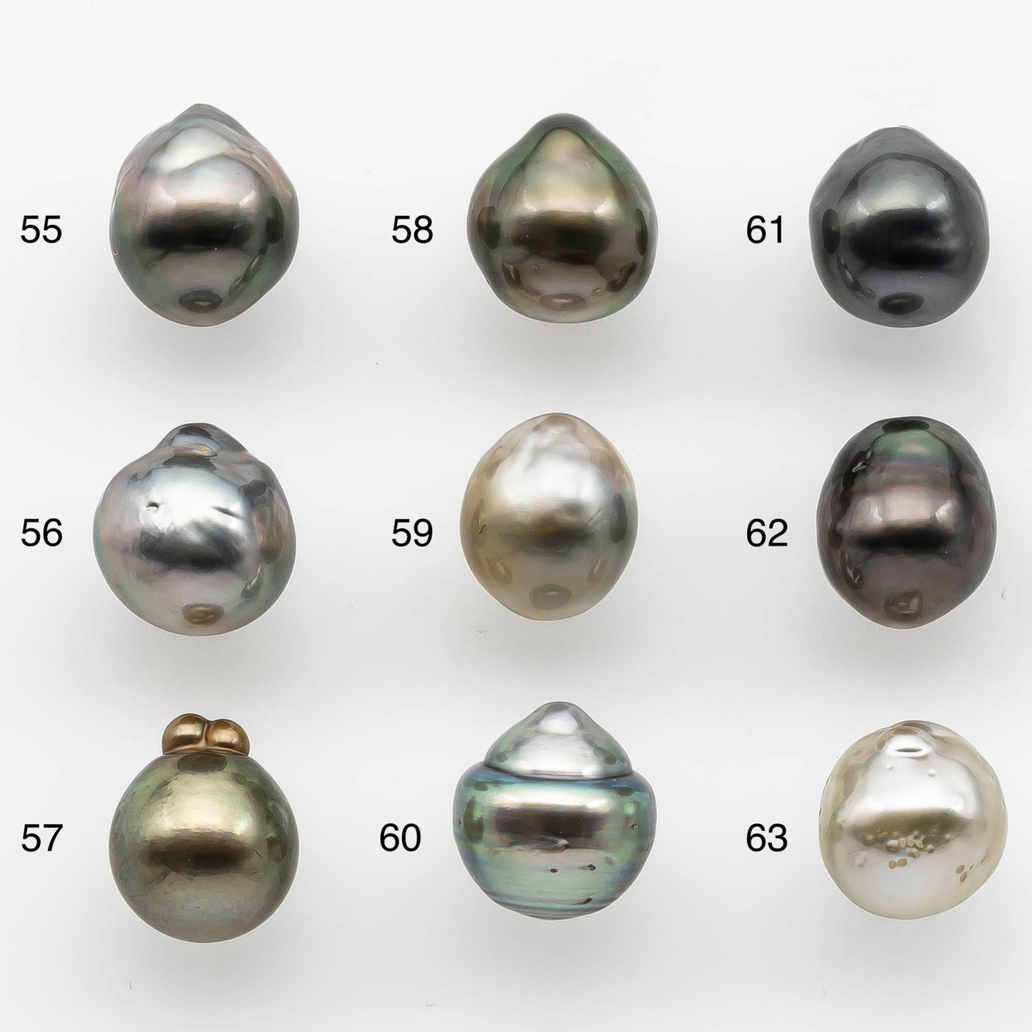 10-11mm Tahitian Pearl Drop with High Luster and Natural Color with Minor Blemishes, Loose Single Piece Undrilled, SKU # 2155TH