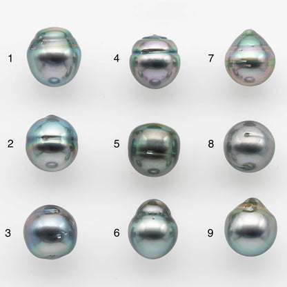 10-11mm Tahitian Pearl Drop Undrilled Loose Single Piece in High Luster and Natural Color with Minor Blemishes, SKU #2156TH