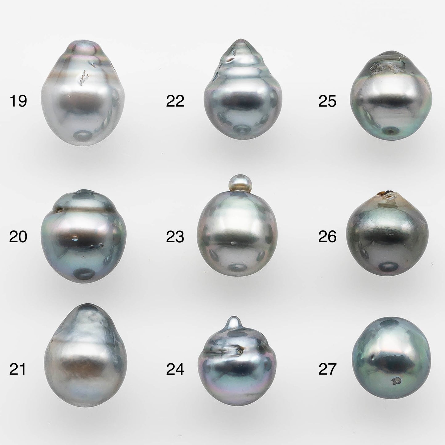 10-11mm Tahitian Pearl Drop Undrilled Loose Single Piece in High Luster and Natural Color with Minor Blemishes, SKU #2156TH