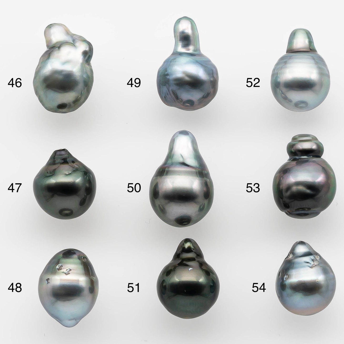 10-11mm Tahitian Pearl Drop Undrilled Loose Single Piece in High Luster and Natural Color with Minor Blemishes, SKU #2156TH