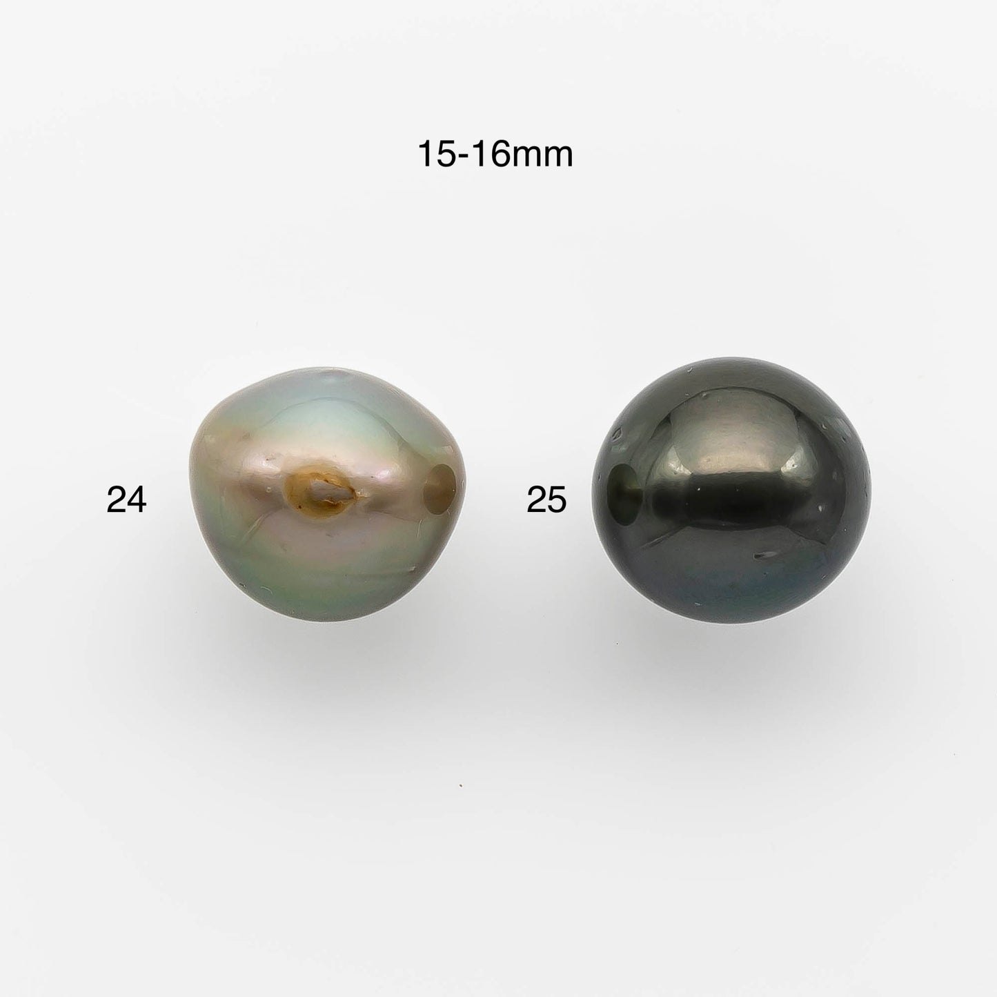 11-16mm Tahitian Pearl with High Luster and Natural Color with Minor Blemishes, Loose Single Piece Undrilled, SKU # 2159TH