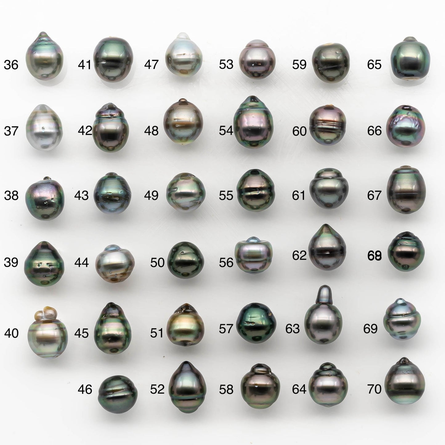 10-11mm Colorful Tahitian Pearl Single Piece Drop in Natural Color and High Luster with Minor Blemishes, Loose Undrilled, SKU # 2172TH