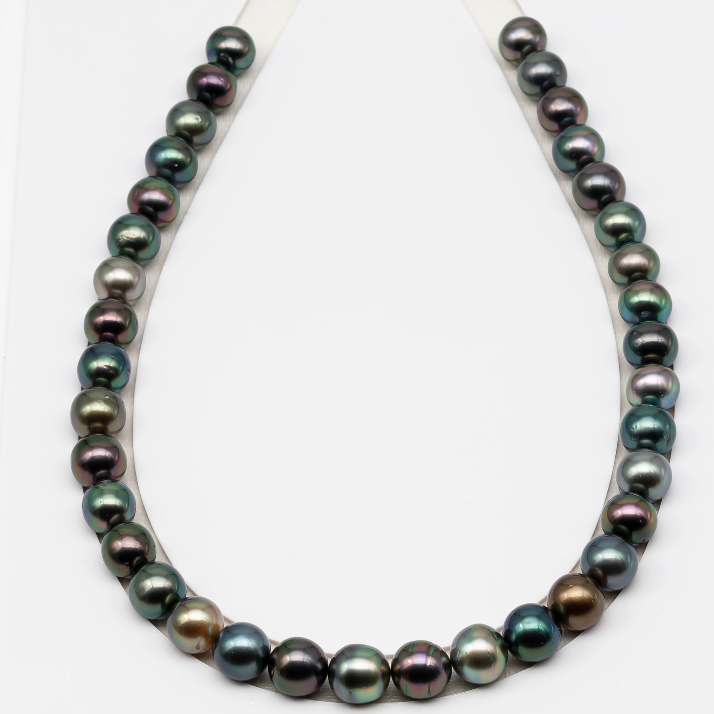11-12mm Tahitian Pearls, 16” Full Strand, Undrilled (No Hole), Natural Color, High Luster, SKU # 3056TH
