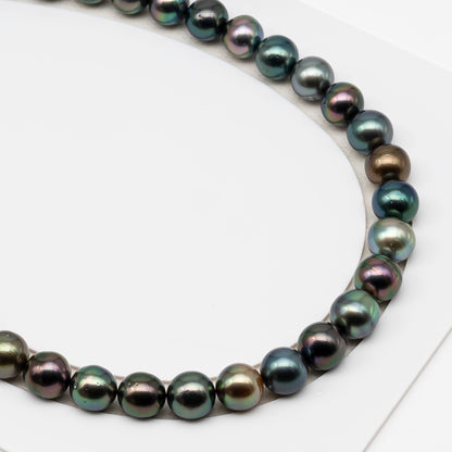 11-12mm Tahitian Pearls, 16” Full Strand, Undrilled (No Hole), Natural Color, High Luster, SKU # 3056TH