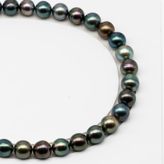 11-12mm Tahitian Pearls, 16” Full Strand, Undrilled (No Hole), Natural Color, High Luster, SKU # 3056TH