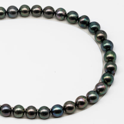 11-12mm Tahitian Pearls, 16” Full Strand, Undrilled (No Hole), Natural Color, High Luster, SKU # 3057TH