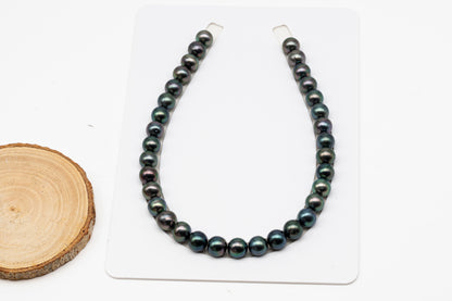 12-13mm Tahitian Pearls, 16” Full Strand, Undrilled (No Hole), Natural Color, High Luster, SKU # 3059TH