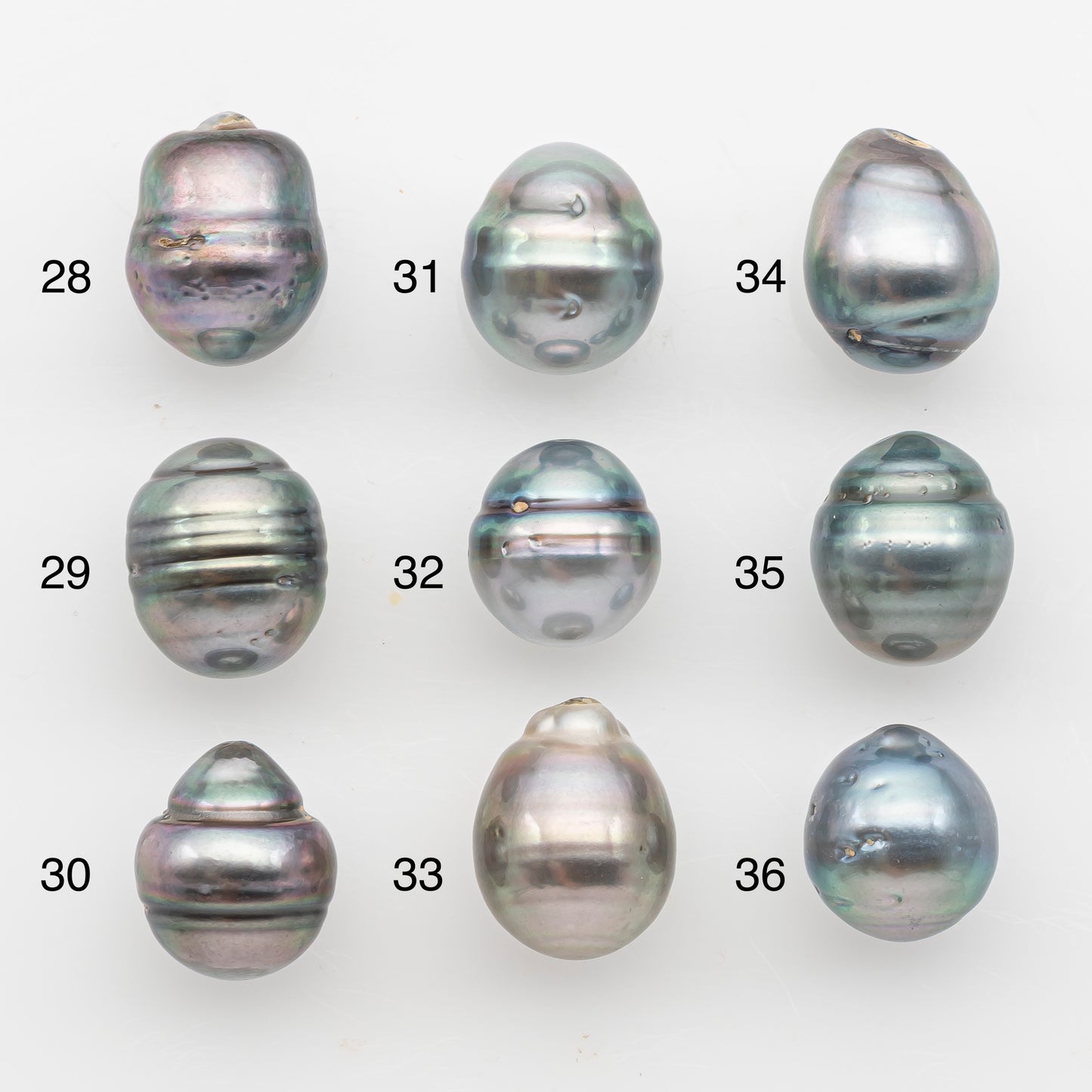 11-12mm Tahitian Pearl, Loose Undrilled with High Luster and Blemishes for Jewelry Making, SKU # 2923TH