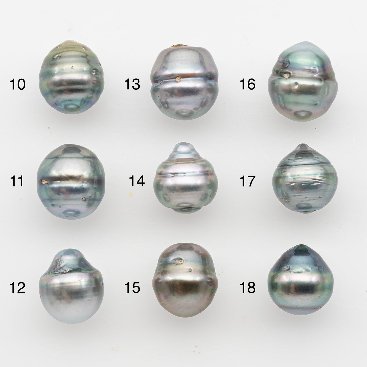 11-12mm Tahitian Pearl, Loose Undrilled with High Luster and Blemishes for Jewelry Making, SKU # 2924TH