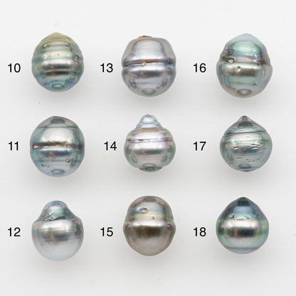 11-12mm Tahitian Pearl, Loose Undrilled with High Luster and Blemishes for Jewelry Making, SKU # 2924TH