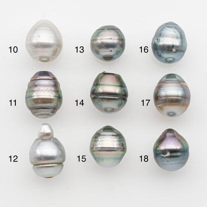 11-12mm Tahitian Pearl, Loose Undrilled with High Luster and Blemishes for Jewelry Making, SKU # 2925TH