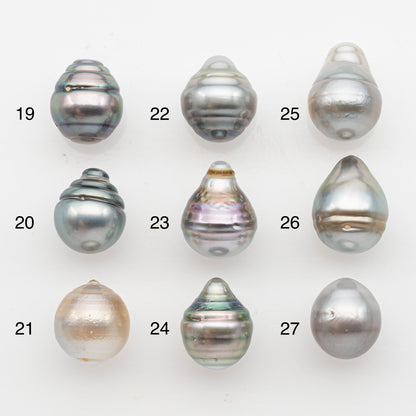 11-12mm Tahitian Pearl, Loose Undrilled with High Luster and Blemishes for Jewelry Making, SKU # 2925TH
