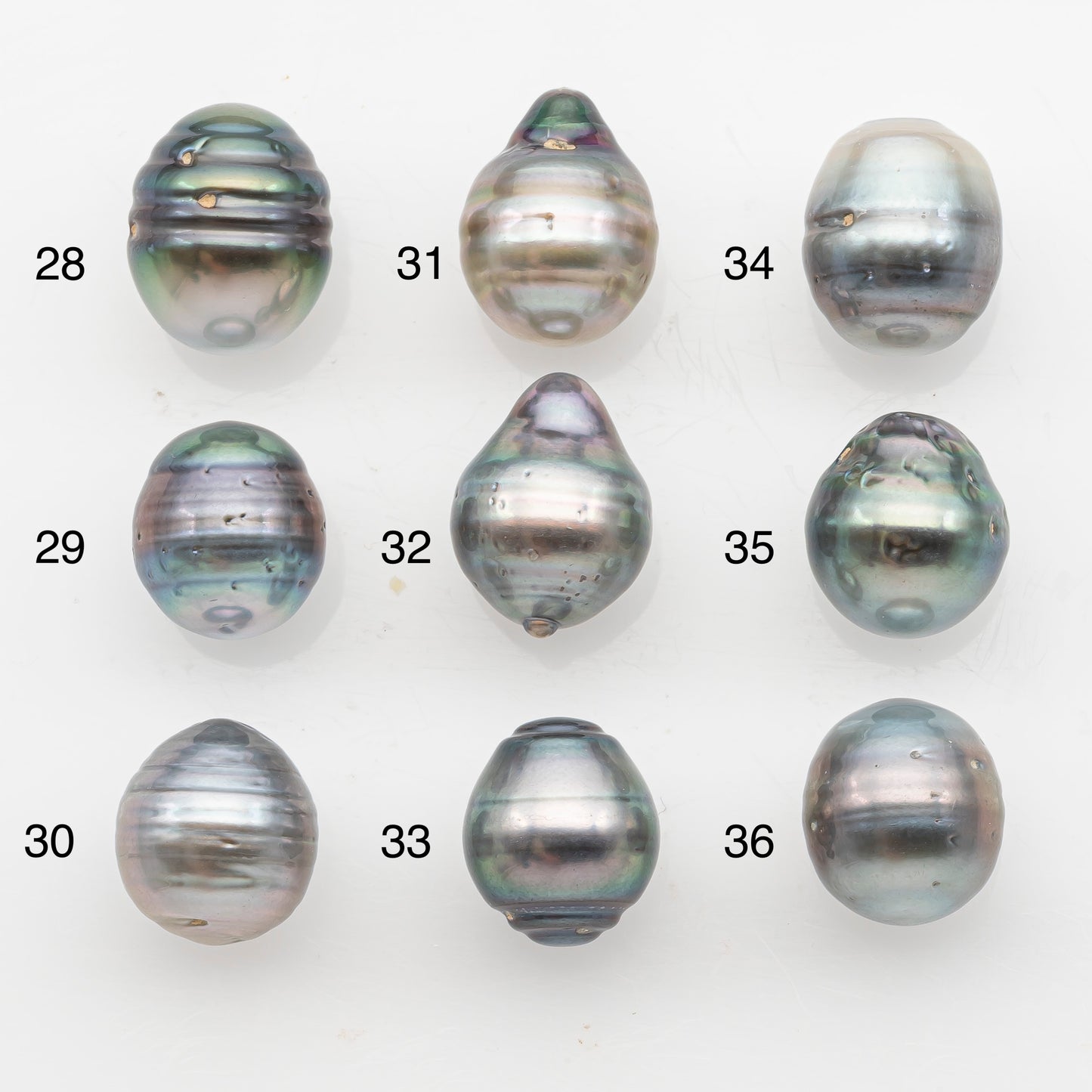 11-12mm Tahitian Pearl, Loose Undrilled with High Luster and Blemishes for Jewelry Making, SKU # 2925TH