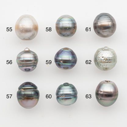 11-12mm Tahitian Pearl, Loose Undrilled with High Luster and Blemishes for Jewelry Making, SKU # 2925TH
