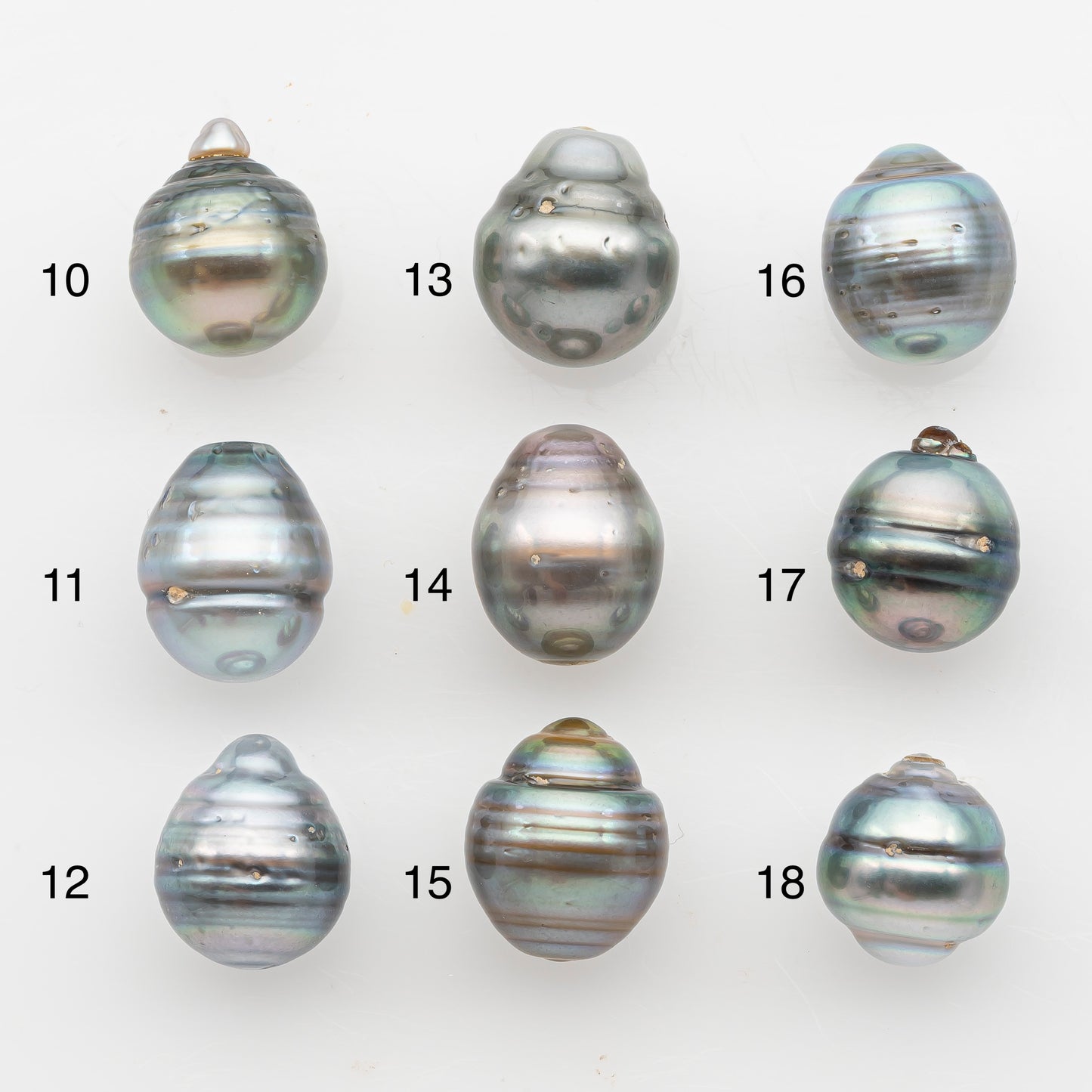 11-12mm Tahitian Pearl, Loose Undrilled with High Luster and Blemishes for Jewelry Making, SKU # 2926TH