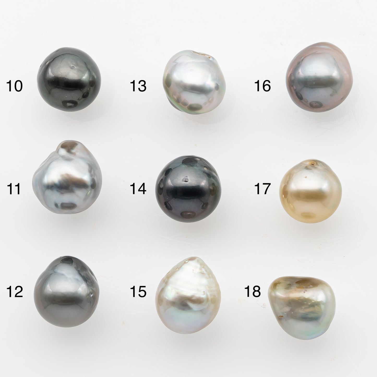 8-9mm Tahitian Pearl, Loose Undrilled with High Luster and Minor Blemishes for Jewelry Making, SKU # 3062TH