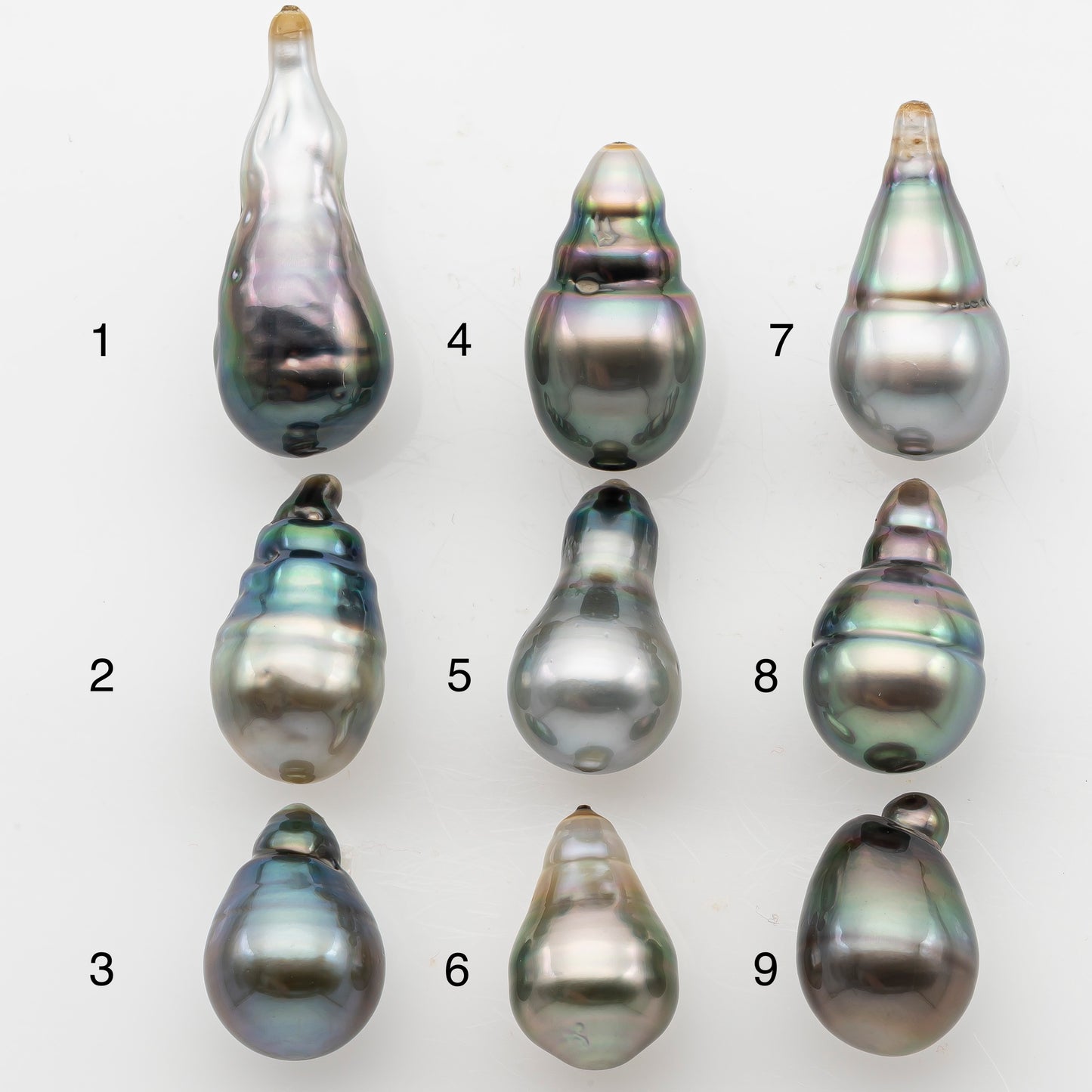 9-10mm Tahitian Pearl, Loose Undrilled with High Luster and Minor Blemishes for Jewelry Making, SKU # 3063TH