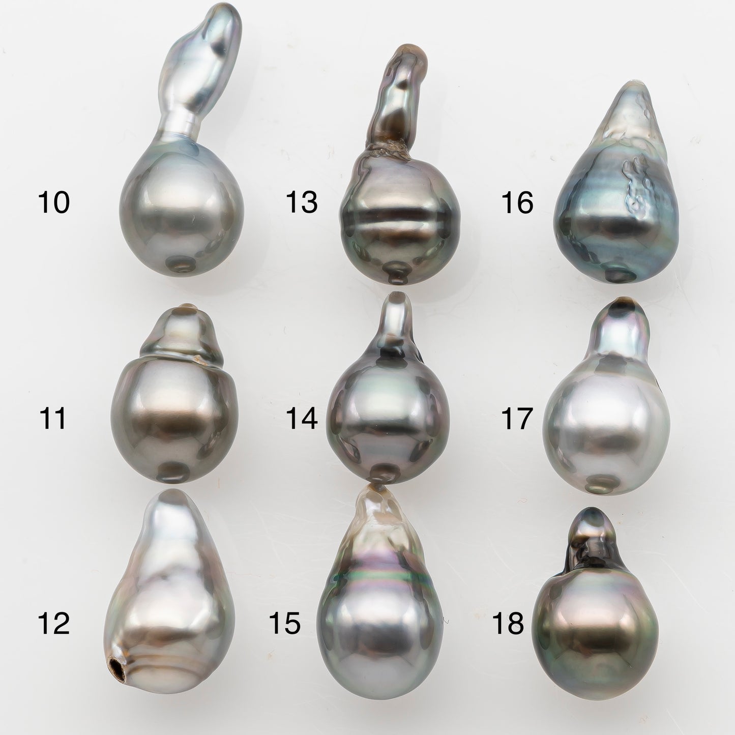 9-10mm Tahitian Pearl, Loose Undrilled with High Luster and Minor Blemishes for Jewelry Making, SKU # 3063TH
