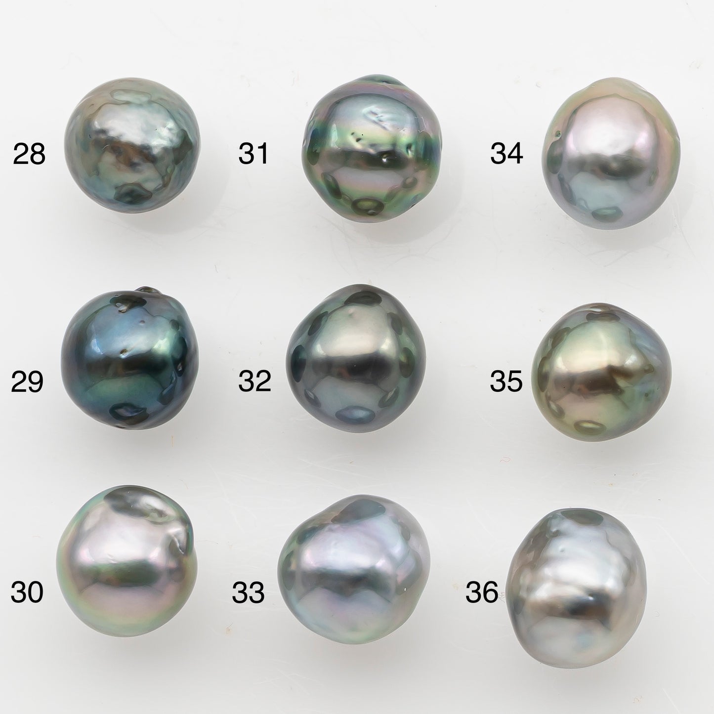 9-10mm Tahitian Pearl, Loose Undrilled with High Luster and Minor Blemishes for Jewelry Making, SKU # 3064TH