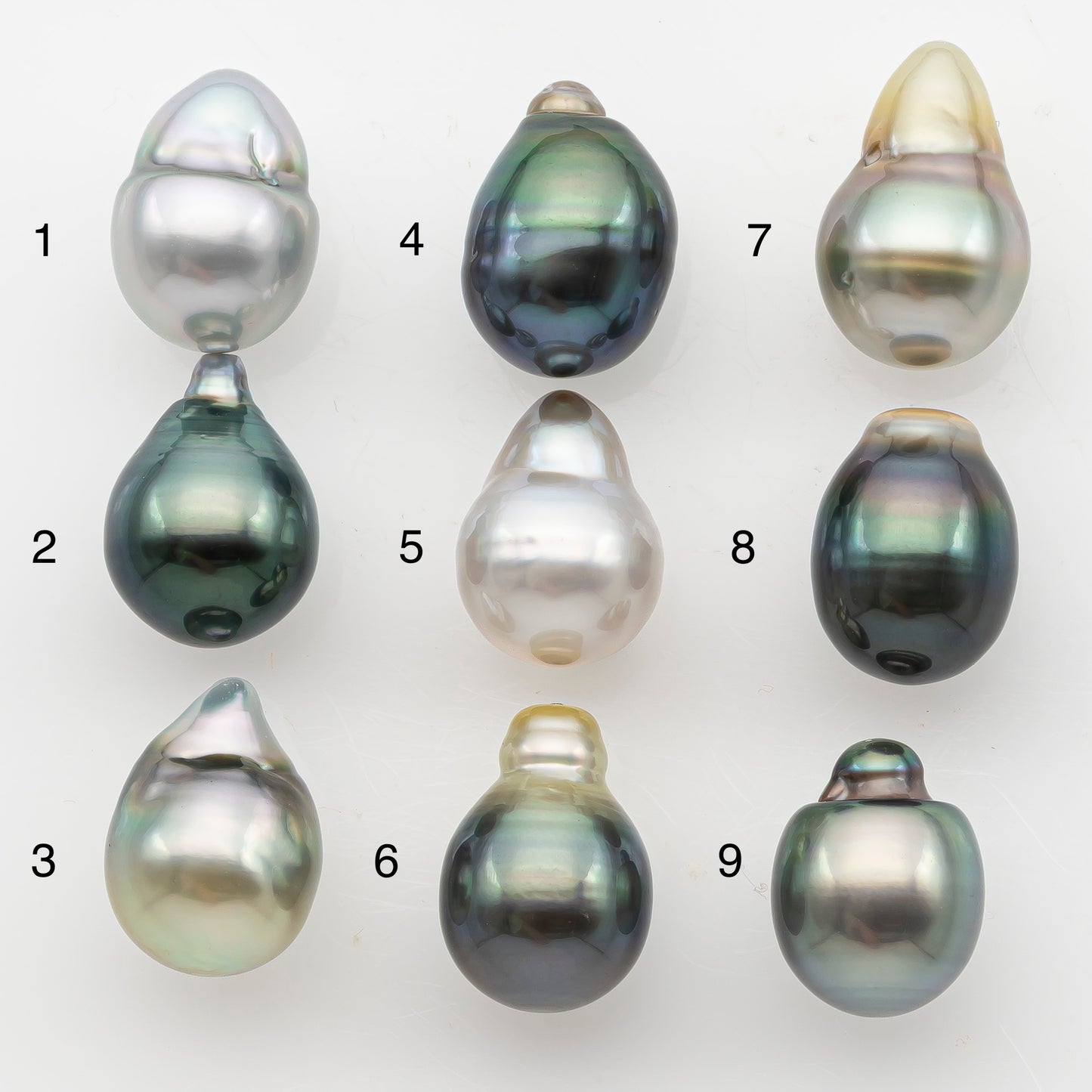 9-10mm Tahitian Pearl, Loose Undrilled with High Luster and Minor Blemishes for Jewelry Making, SKU # 3065TH