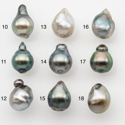9-10mm Tahitian Pearl, Loose Undrilled with High Luster and Minor Blemishes for Jewelry Making, SKU # 3065TH