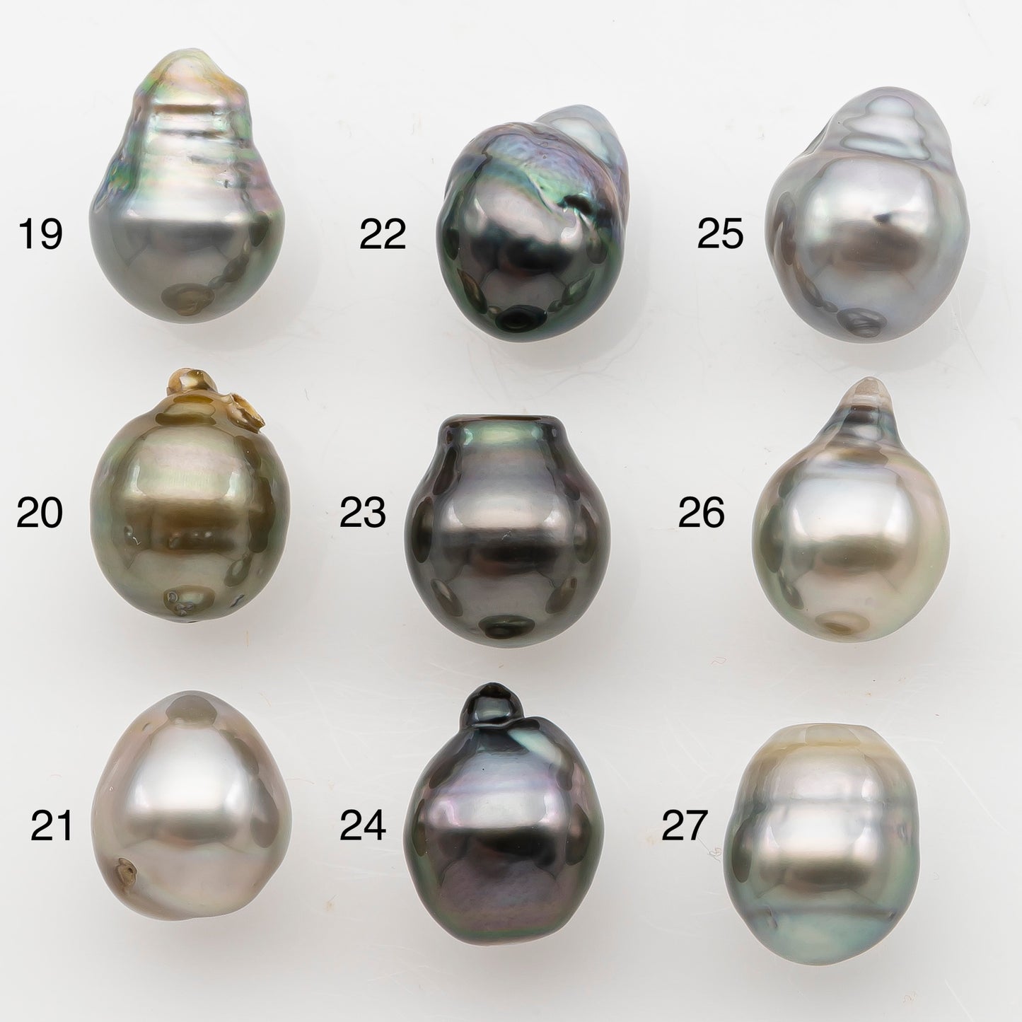 9-10mm Tahitian Pearl, Loose Undrilled with High Luster and Minor Blemishes for Jewelry Making, SKU # 3065TH