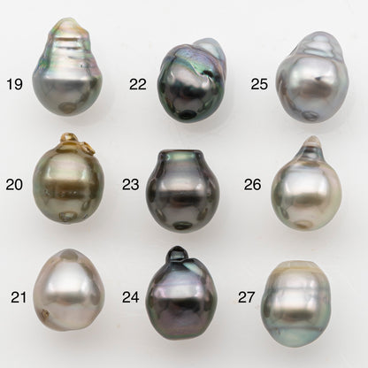 9-10mm Tahitian Pearl, Loose Undrilled with High Luster and Minor Blemishes for Jewelry Making, SKU # 3065TH