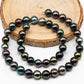 9-10mm Round Tahitian Pearl in Multi Color with High Quality Full Strand, High Luster and Natural Color for Jewelry Making, SKU # 1552TH