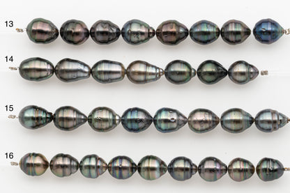 10-11mm Tahitian Pearl Short Strand with Minor Blemishes, Natural Colors, SKU # 3354TH