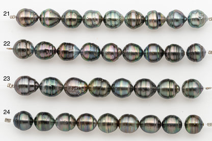 10-11mm Tahitian Pearl Short Strand with Minor Blemishes, Natural Colors, SKU # 3354TH